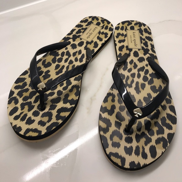 kate spade Shoes - KATE SPADE LEOPARD SMALL (SZ 5/6) FLIP FLOPS